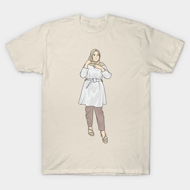 White Dress T-Shirt by crissbahari